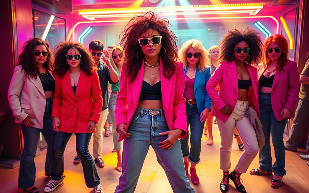 lata 80 moda impreza