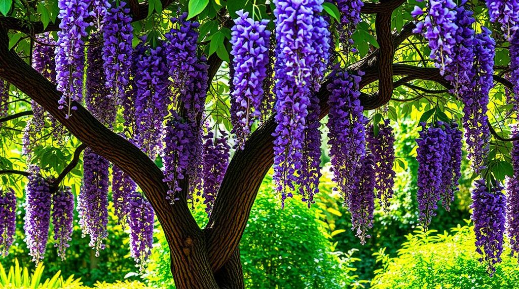 Wisteria w formie drzewa – jak uzyskać efektowną ozdobę ogrodu? Ogród wisteria drzewo